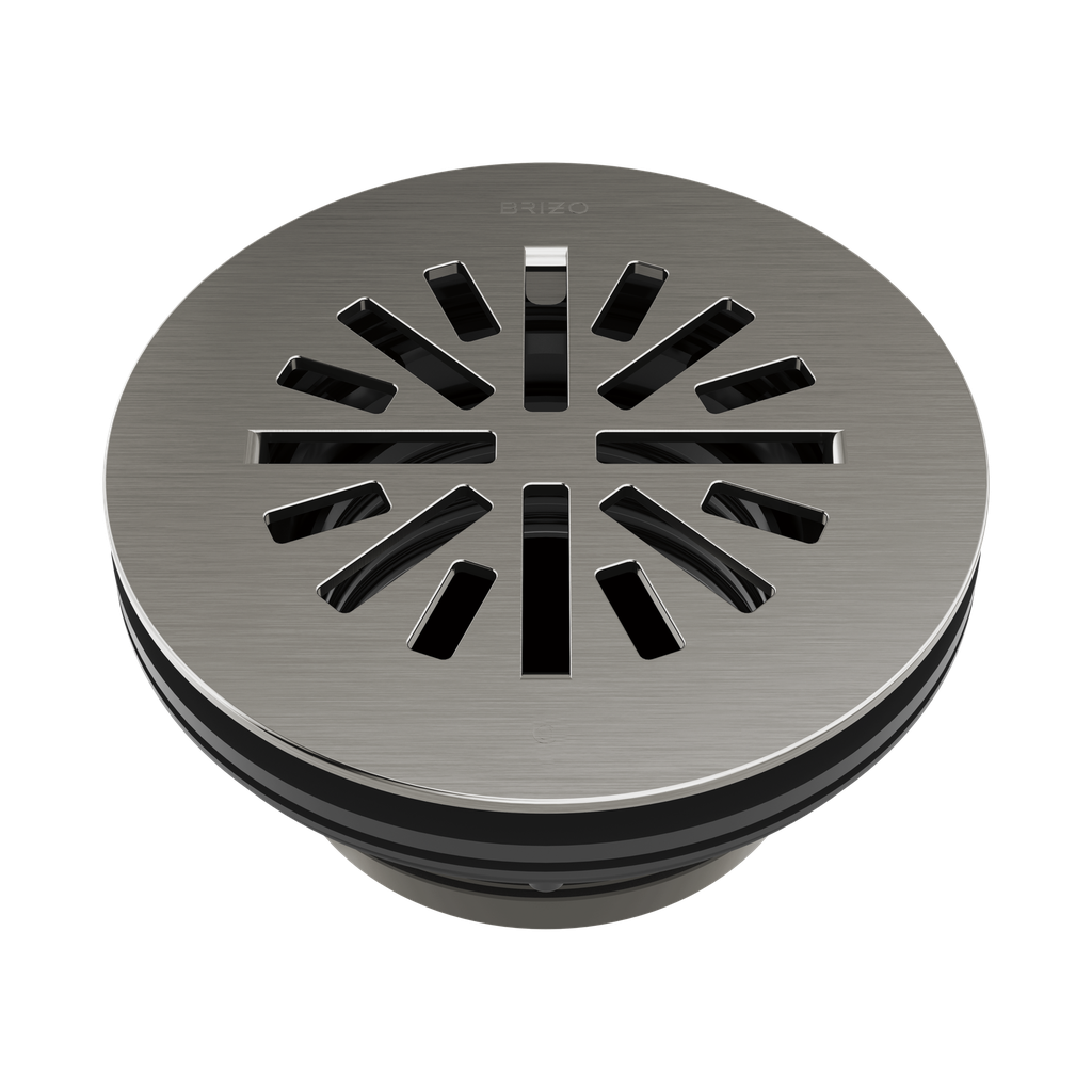 Brizo BT051414-SL Essential 4" Prefab Round Shower Drain Brilliance Luxe Steel