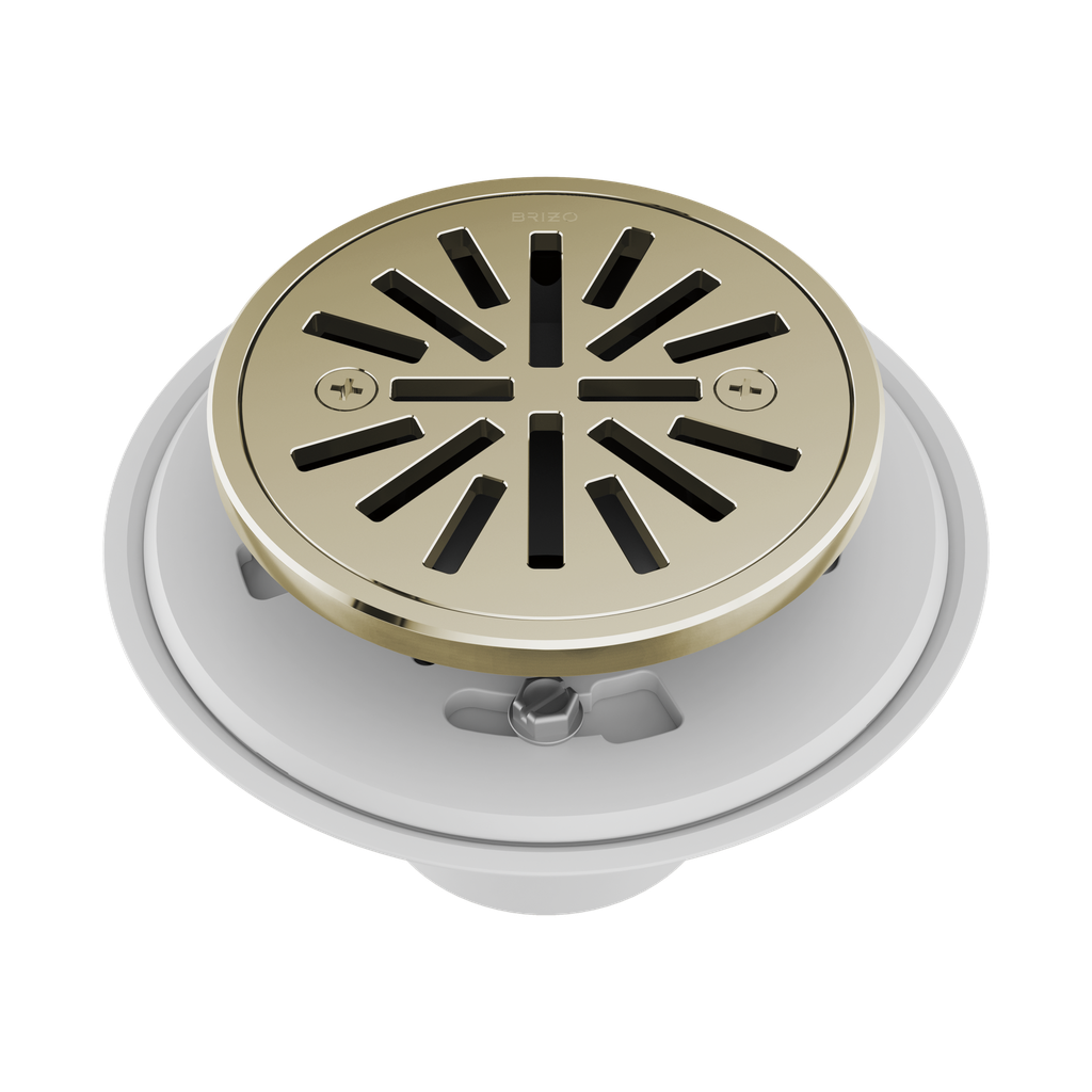 Brizo BT061414-PN Essential 4" Tile-In Round Shower Drain Brilliance Polished Nickel