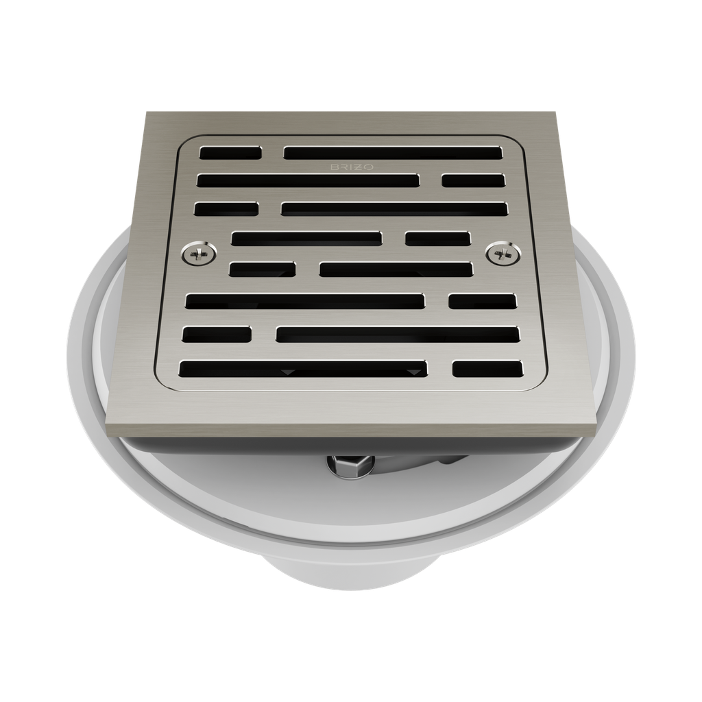 Brizo BT062415-BN Essential 4" Tile-In Square Shower Drain Brilliance Brushed Nickel
