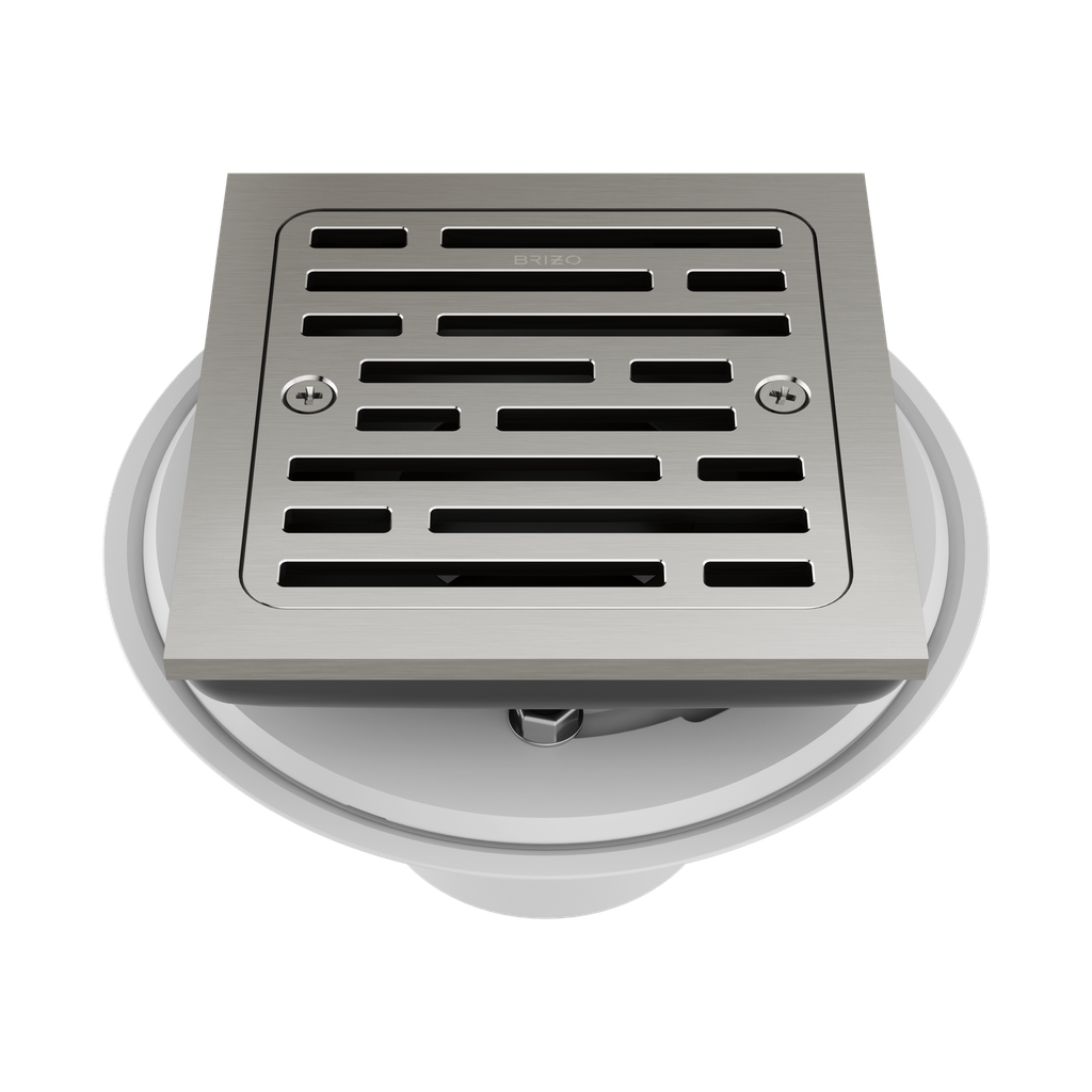 Brizo BT062415-NK Essential 4" Tile-In Square Shower Drain Brilliance Luxe Nickel