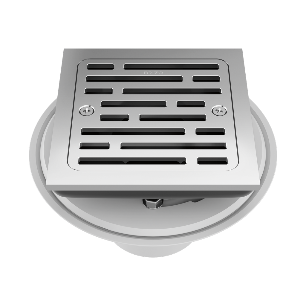 Brizo BT062415-PC Essential 4" Tile-In Square Shower Drain Polished Chrome
