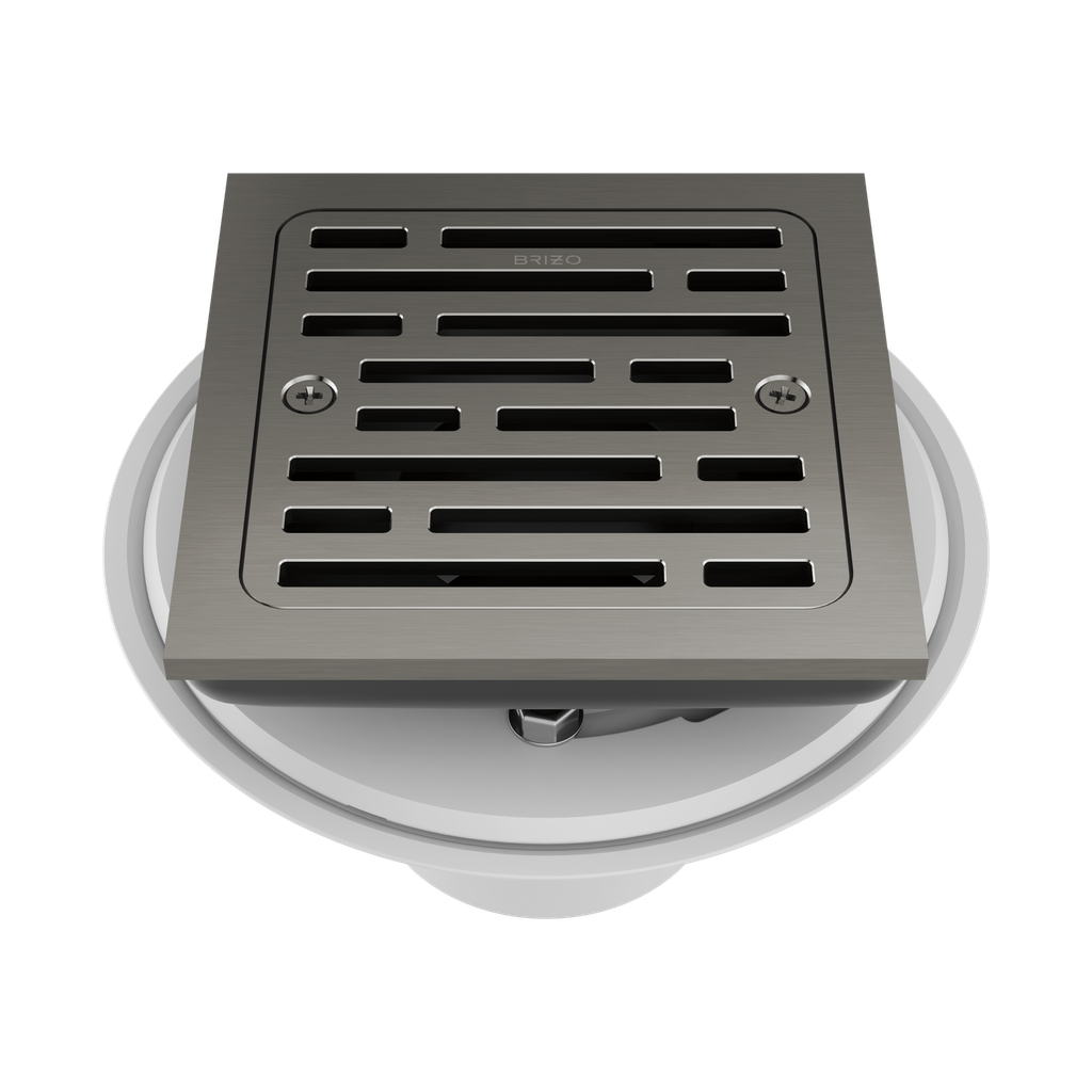 Brizo BT062415-SL Essential 4" Tile-In Square Shower Drain Brilliance Luxe Steel