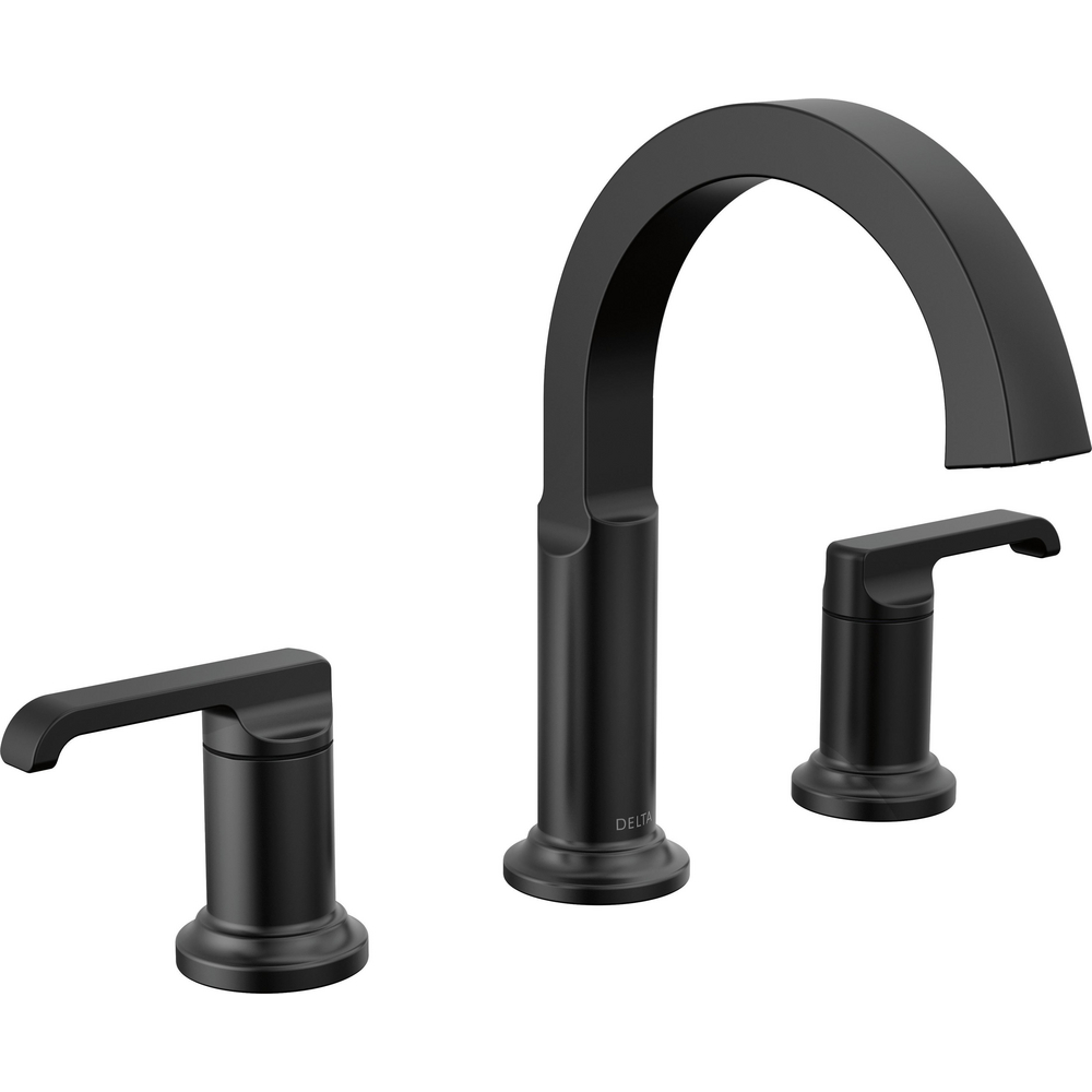 Delta 35588-BL-DST Tetra Two Handle Widespread Bathroom Faucet Matte Black
