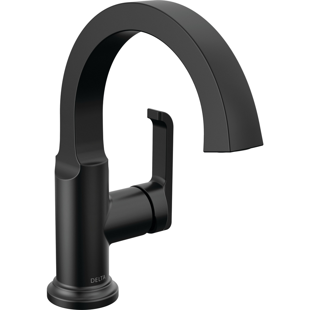Delta 588SH-BL-DST Tetra Single Handle Bathroom Faucet Matte Black