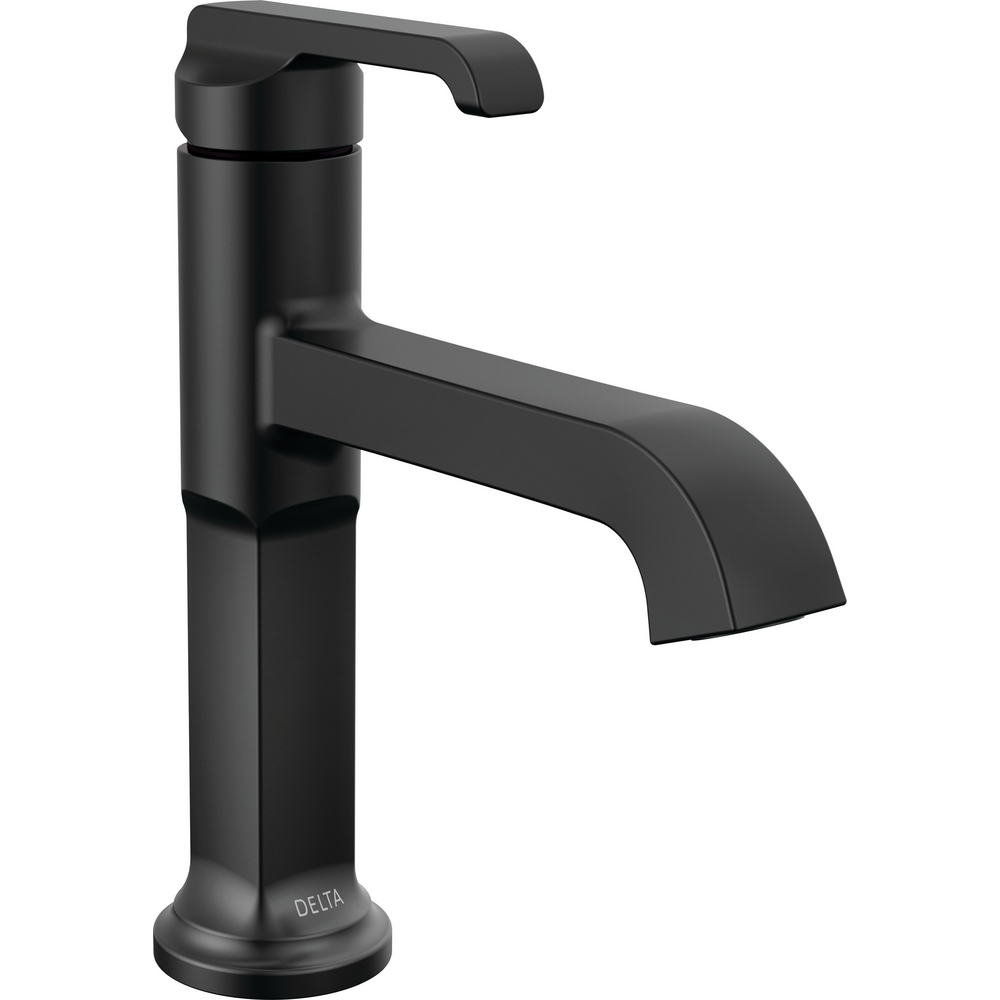 Delta 589-BL-DST Tetra Single Handle Bathroom Faucet Matte Black