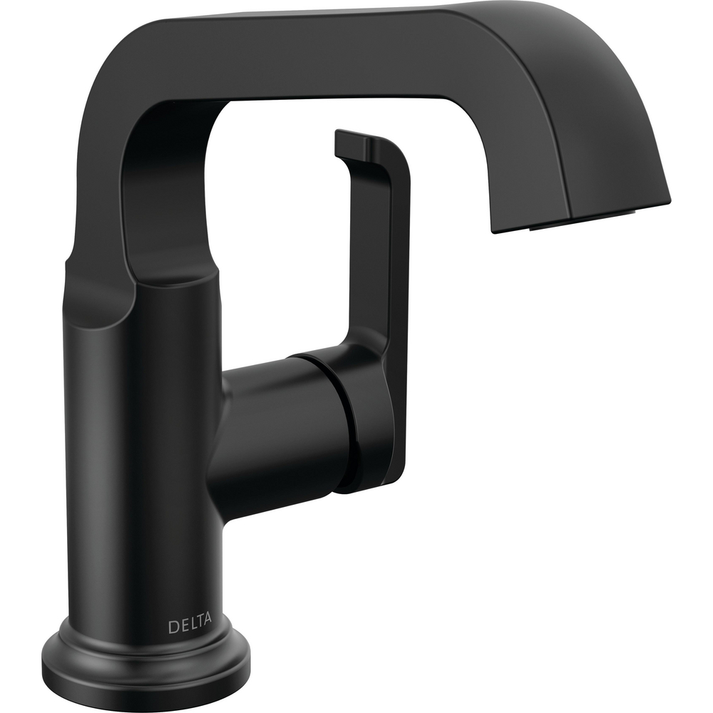 Delta 589SH-BL-DST Tetra Single Handle Bathroom Faucet Matte Black
