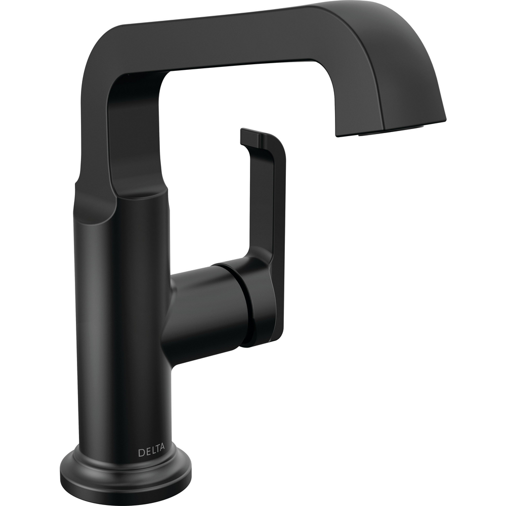 Delta 689-BL-DST Tetra Single Handle Mid-Height Vessel Bathroom Matte Black