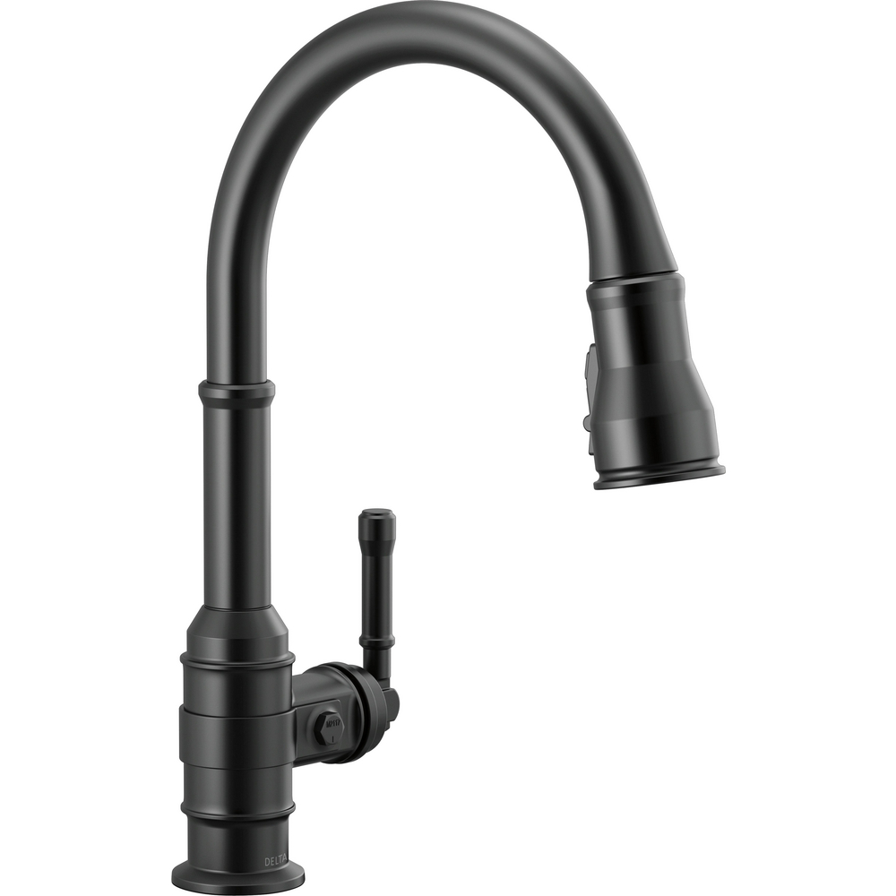 Delta 9190-BL-DST Broderick Pull-Down Kitchen Faucet Matte Black