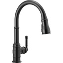 Delta 9190-BL-DST Broderick Pull-Down Kitchen Faucet Matte Black