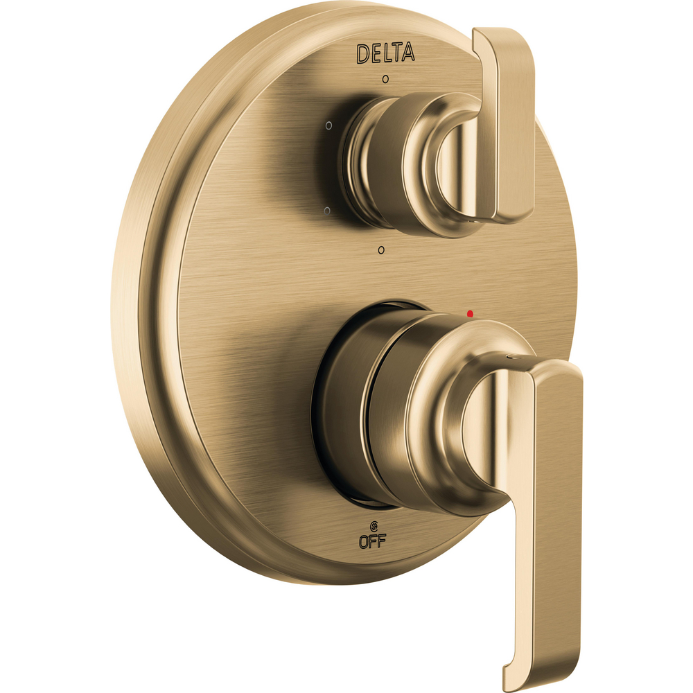 Delta T24989-CZ-PR Tetra 14 Series Integrated Diverter Trim 6-Setting Lumicoat Champagne Bronze