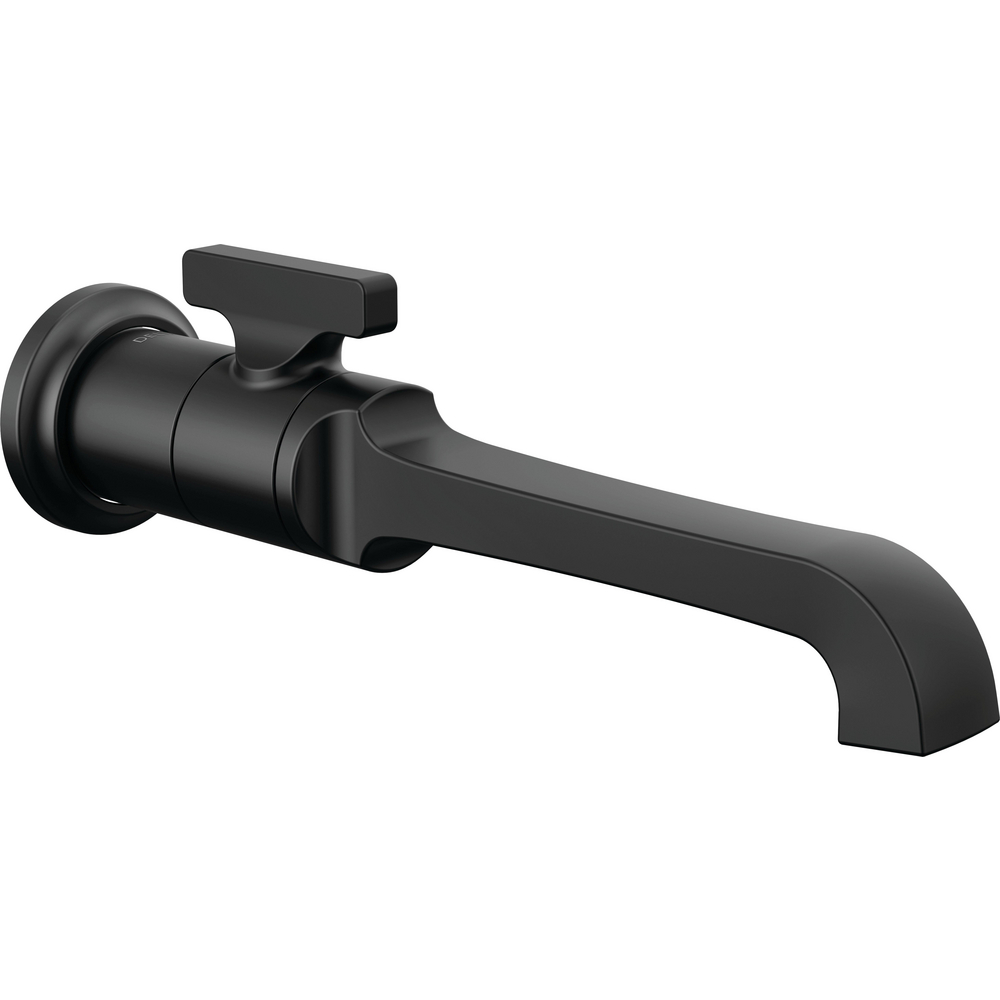 Delta T3589LF-BLWL Tetra Single Handle Wall Mount Bathroom Faucet Matte Black