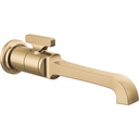 Delta T3589LF-CZ-PR-WL Tetra Single Handle Wall Mount Bathroom Faucet Lumicoat Champagne Bronze