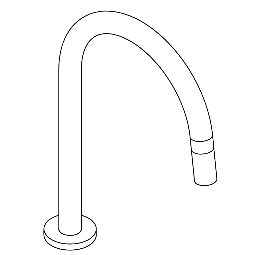 Kohler 1509815-VS Karbon Deck-mount Replacement Spout Kit Vibrant Stainless