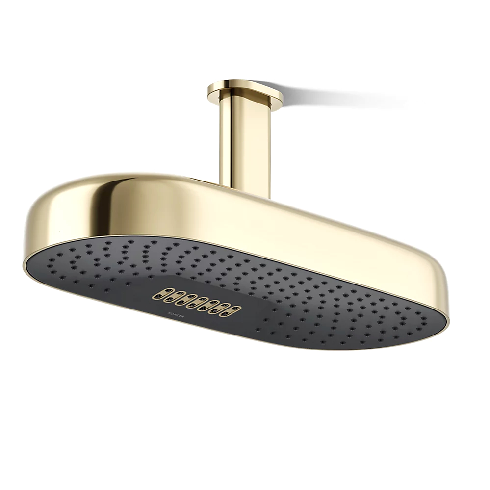 Kohler 26297-AF Statement Oblong 18" Two Function Rainhead Vibrant French Gold