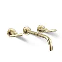 Kohler T14414-4-AF Purist Wall Mount Bathroom Faucet Trim Vibrant French Gold