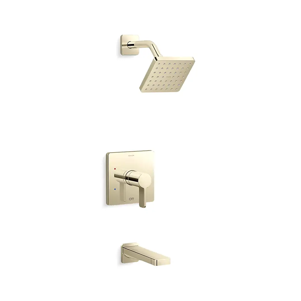 Kohler TS23502-4G-AF Parallel Rite-Temp Bath and Shower Trim Kit Vibrant French Gold