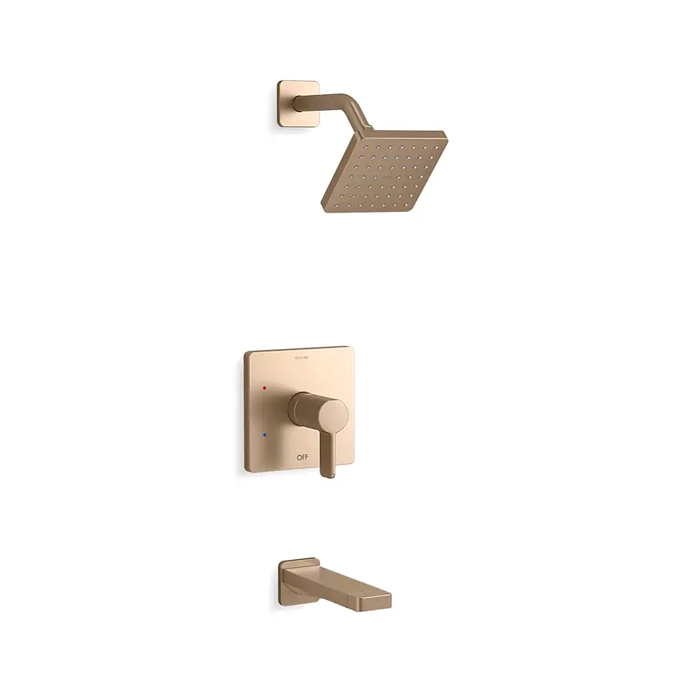 Kohler TS23502-4G-BV Parallel Rite-Temp Bath and Shower Trim Kit Vibrant Brushed Bronze