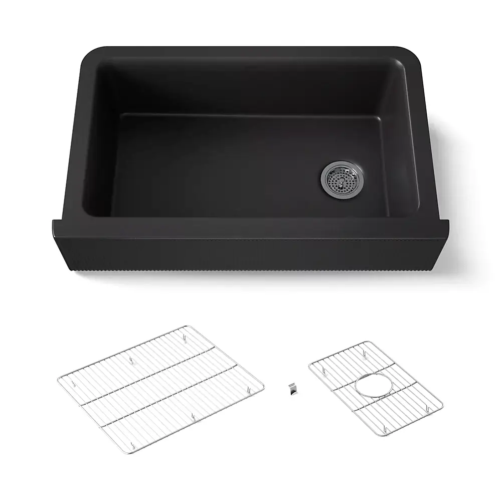Kohler 25788-CM1 Cairn 34" Undermount Single Bowl Farmhouse Kitchen Sink Matte Black