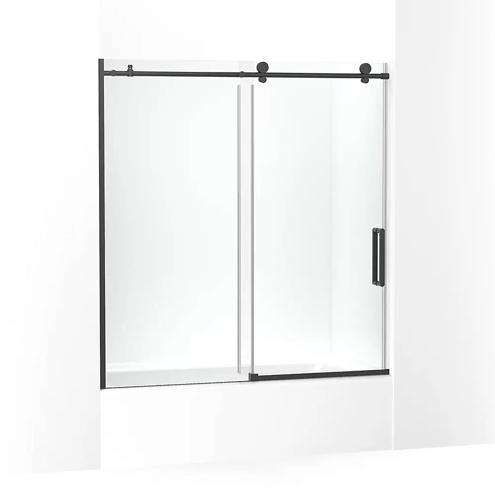 Kohler 701694-L-BL Composed 62" Sliding Glass Bath Door Matte Black