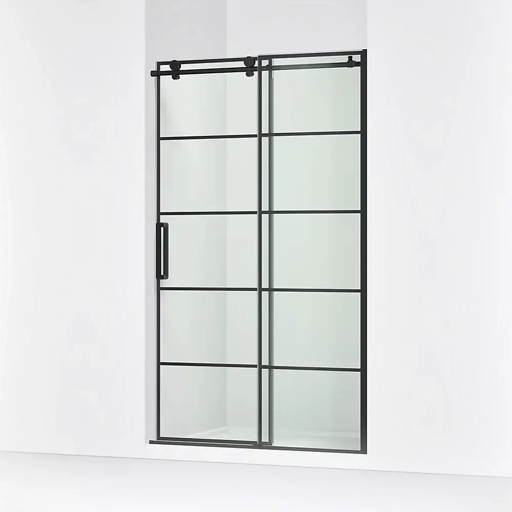 Kohler 701695-G79-BL Composed 78X48 Glass Sliding Shower Door Matte Black