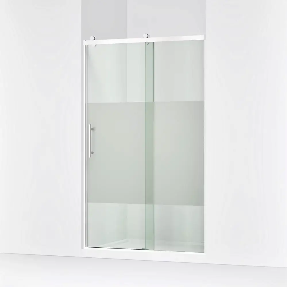 Kohler 702254-10G81-SHP Rely 77" H Sliding Shower Glass Door Bright Polished Silver
