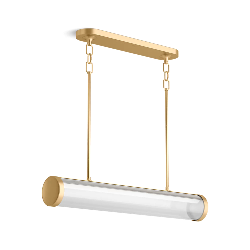 Kohler 27267-CHLED-2GL Purist 34" LED Linear Chandelier Brushed Moderne Brass