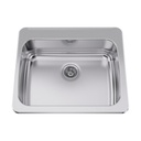 Franke LBS7308P-1-1 Topmount Single Bowl Sink With Ledge Stainless Steel