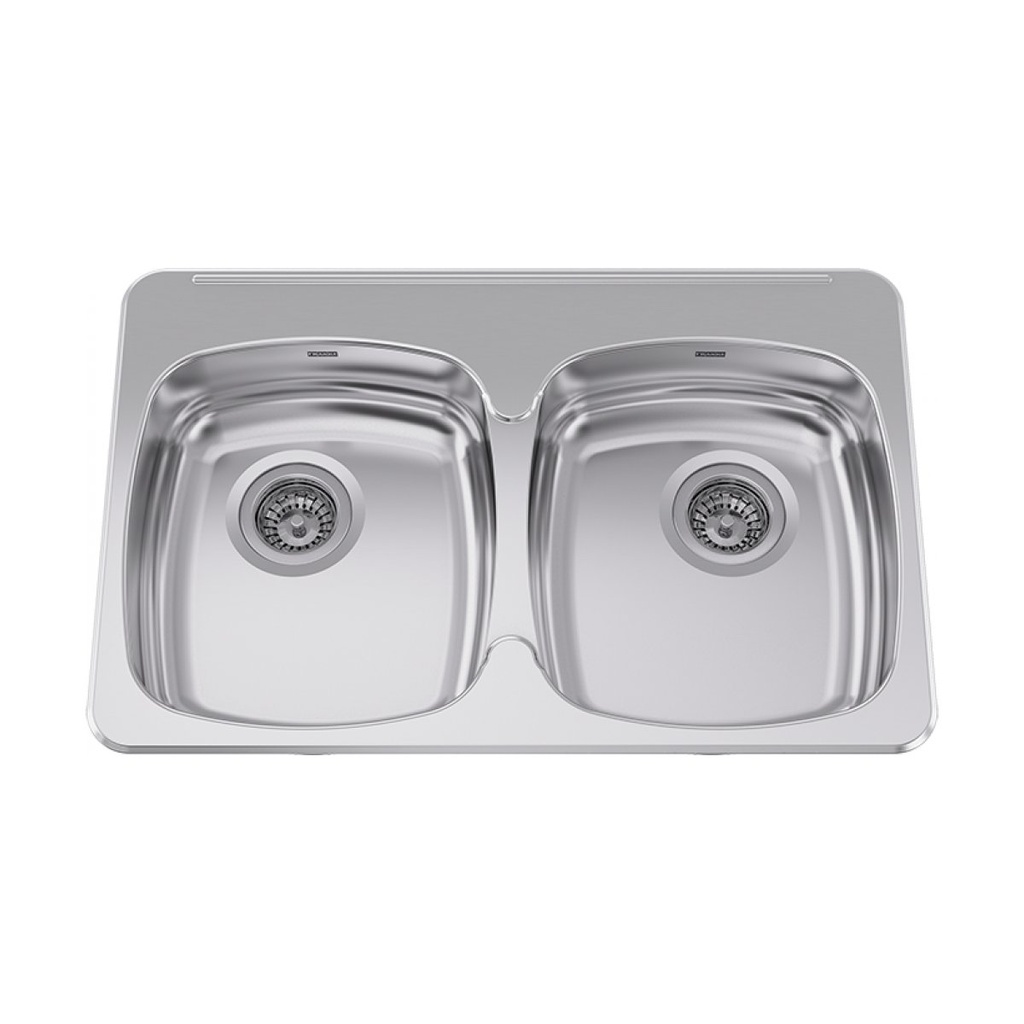 Franke ALBD6405-1 Double Sink With Ledge 20 Gauge Stainless Steel