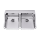 Franke LBD7510P-1-1 Double Sink With Ledge 18 Gauge Stainless Steel