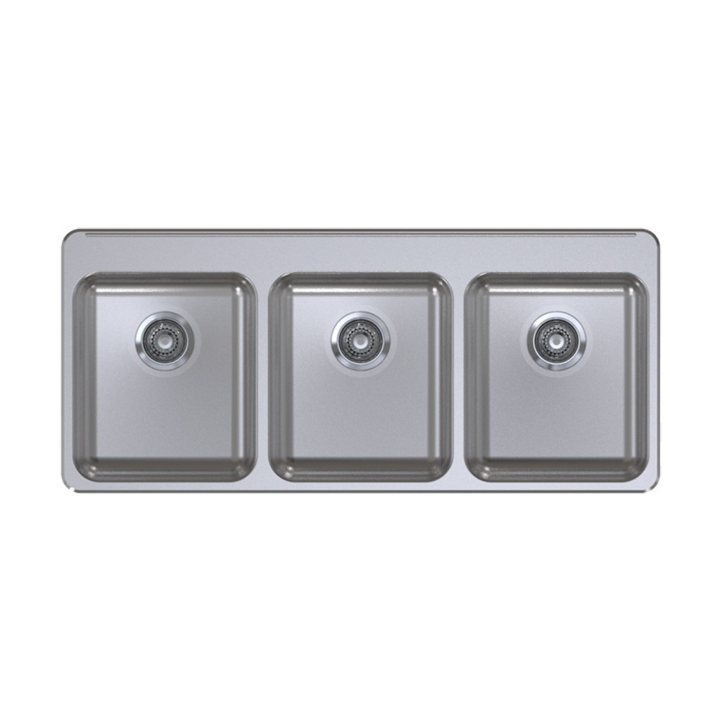 Franke LBT6407CB-1 Topmount Triple Bowl Sink With Ledge Stainless Steel