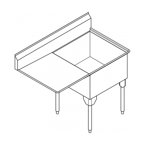 [FRA-SSL2418L-1] Franke SSL2418L-1 Service Series 14 Gauge Single Sink