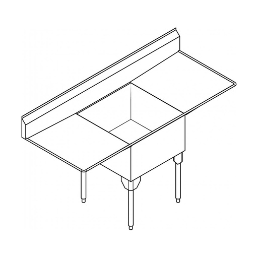 [FRA-SSL2418LR-1] Franke SSL2418LR-1 Service Series 14 Gauge Single Sink