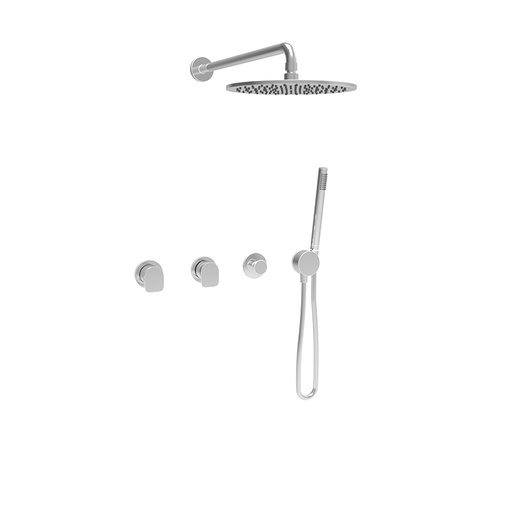 [BAR-PRO-3302-45-LL-NS] Baril PRO-3302-45-LL-NS Sens B45 Complete Thermostatic Shower Kit (Non-Shared Ports) Satin Brass