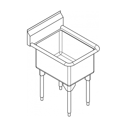 [FRA-RSL2418-1-2] Franke RSL2418-1-2 Restaurant Series 16 Gauge Single Sink