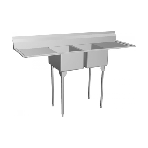 [FRA-RDL2436LR-1-2] Franke RDL2436LR-1-2 Restaurant Series 16 Gauge Double Sink