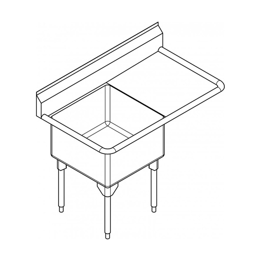 [FRA-WSL2418R-1-2] Franke WSL2418R-1-2 World Class Series 14 Gauge Single Sink