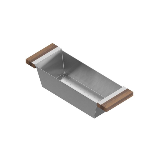 [JUL-205224] Julien 205224 Colander For 17In Sink Walnut Handles 6X18X4-1/4