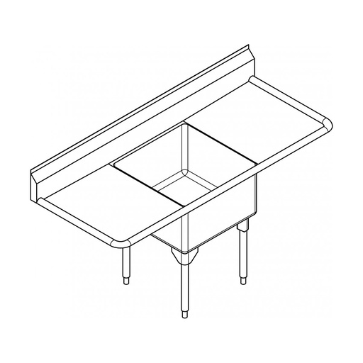 [FRA-WSL2418LR-1-2] Franke WSL2418LR-1-2 World Class Series 14 Gauge Single Sink
