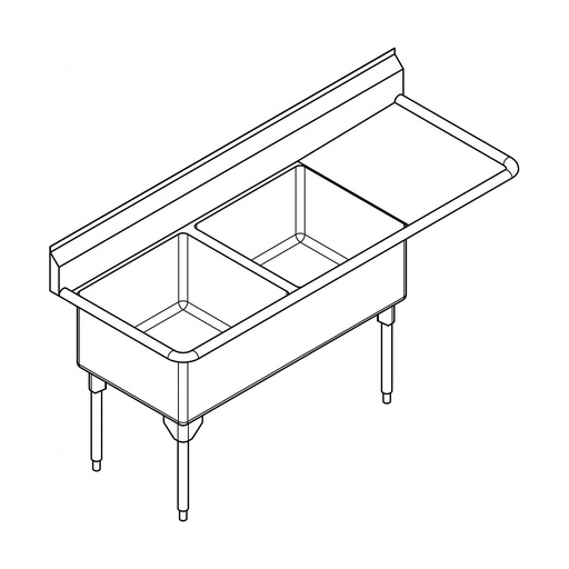 [FRA-WDL2448R-1] Franke WDL2448R-1 World Class Series 14 Gauge Double Sink
