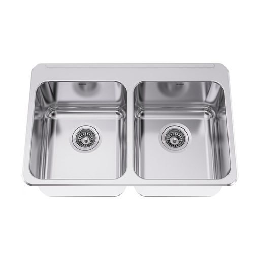 [FRA-LBD6410-316PCB-1-3] Franke LBD6410-316PCB-1-3 Double Sink With Ledge Stainless Steel