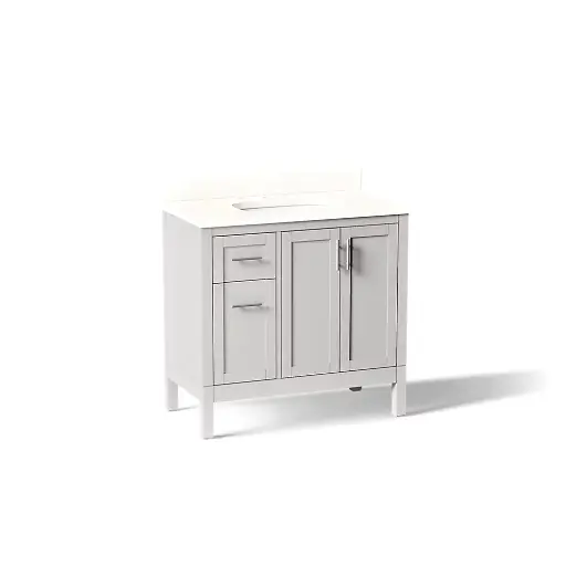 [KOH-39605-ASB-AGA] Kohler 39605-ASB-AGA Hadron 36" Bathroom Vanity Cabinet With Sink Atmos Grey