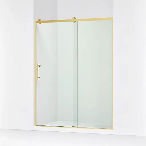 [KOH-709079-10L-2MB] Kohler 709079-10L-2MB Rely 77" H Sliding Glass Shower Door Vibrant Brushed Moderne Brass