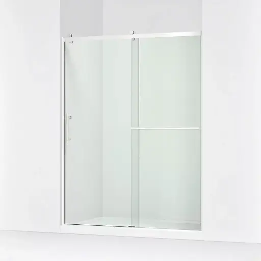 [KOH-709081-10L-SHP] Kohler 709081-10L-SHP Rely 77" H Sliding Glass Shower Door Bright Polished Silver