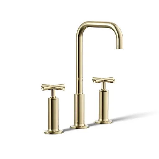 [KOH-14408-3-AF] Kohler 14408-3-AF Purist Widespread Bathroom Sink Faucet Vibrant French Gold