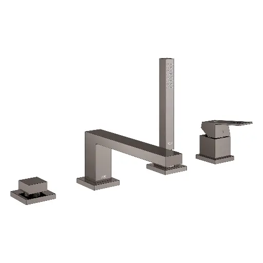 [GRO-19897A01] Grohe 19897A01 Eurocube 4-Hole Single Handle Deck Mount Roman Tub Faucet Hard Graphite