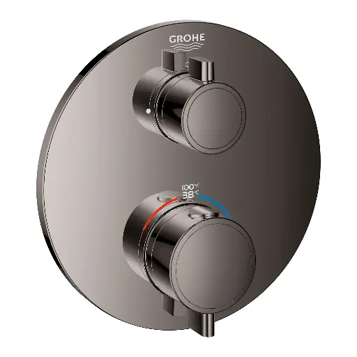 [GRO-24107A00] Grohe 24107A00 Grohtherm Single Function 2-Handle Thermostatic Valve Trim Hard Graphite