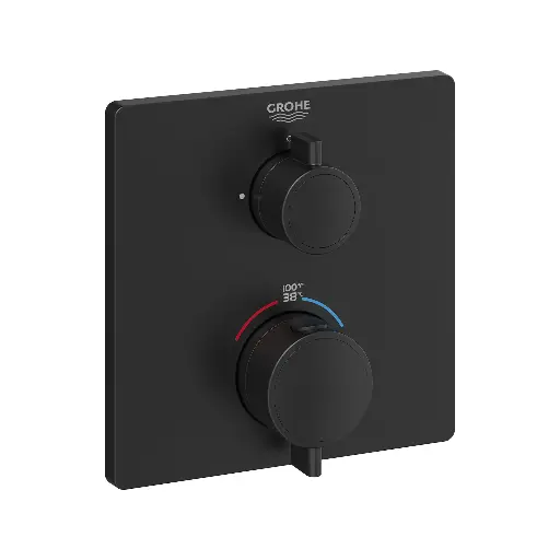 [GRO-241102430] Grohe 241102430 Grohtherm Single Function 2-Handle Thermostatic Valve Trim Matte Black