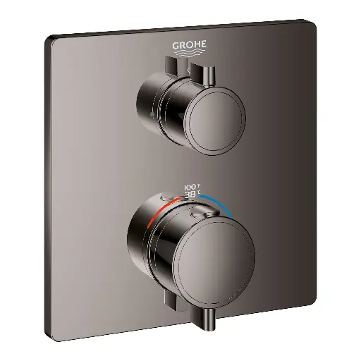 [GRO-24110A00] Grohe 24110A00 Grohtherm Single Function 2-Handle Thermostatic Valve Trim Hard Graphite