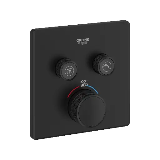 [GRO-291412430] Grohe 291412430 Grohtherm Dual Function Thermostatic Valve Trim Matte Black