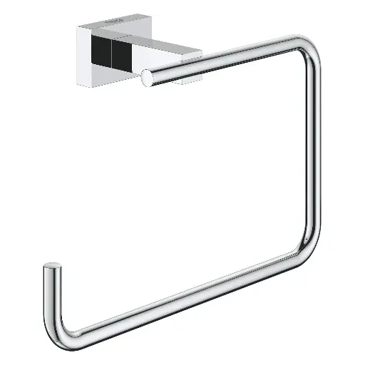 [GRO-40510EN1] Grohe 40510EN1 Essentials Cube 8" Towel Ring Brushed Nickel